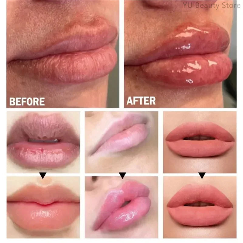 6 Colors Lip Plumping Gloss with Instant Volume Hydrating Serum - Moisturizing Lip Oil