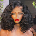 Raw Human Hair Wig with 13x6 HD Lace Frontal - Double Drawn Bouncy Wave