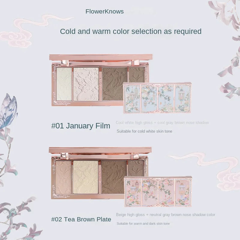 Face Contour Palette with Highlight & Blush - 3 Shade Kit for Sculpting & Defining