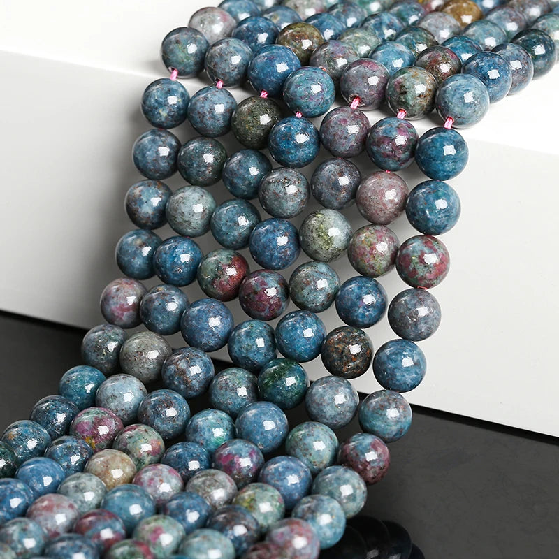 Natural Stone Ruby Sapphire Bead Round Loose Spacer 6-10mm Jewelry Making