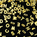 80pcs DIY Jewelry Beads Set - Gold Plated Letter Pendants for Bracelets & Necklaces