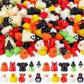 Mini Resin Halloween Duck and Ghost Figurines Set for Garden and Home Decor - Bulk 10/20 Pcs