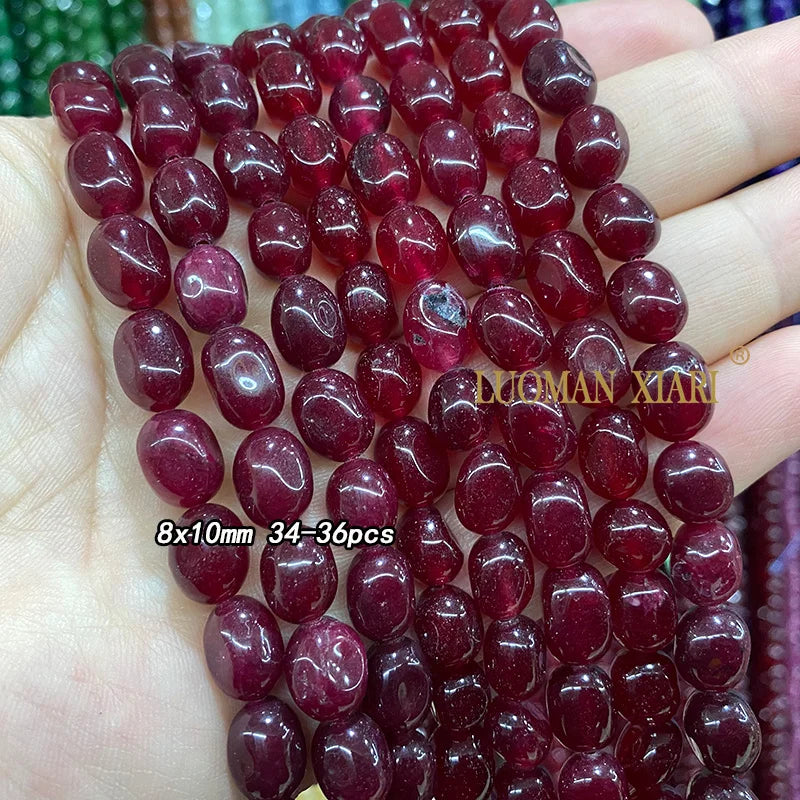 Natural Chalcedony Loose Spacer Beads for Jewelry Making - Irregular Chips