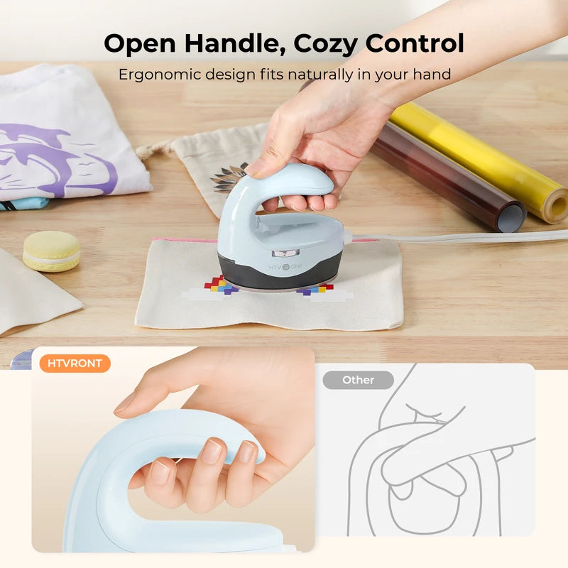 Mini Heat Press Machine for T-Shirts Hats Transfers Portable Iron Press