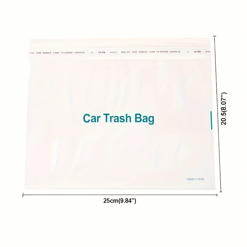 Disposable Car Trash Bags Self-Adhesive Garbage Pouch Portable Waste Storage