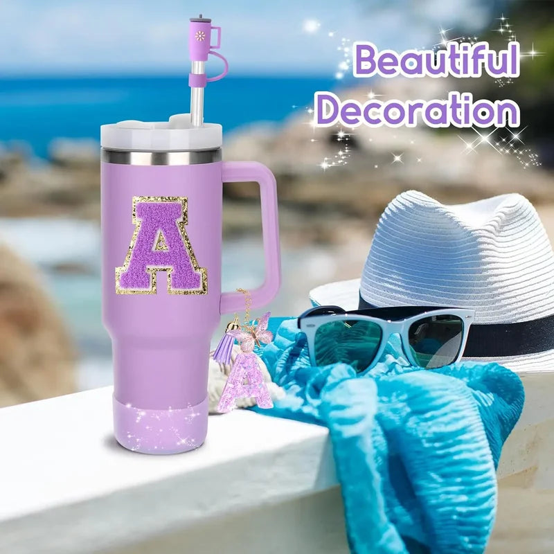 8PCS Tumbler Accessories Set for 30oz & 40oz Stanley Cups - Silicone Straw Cover Handle Charm