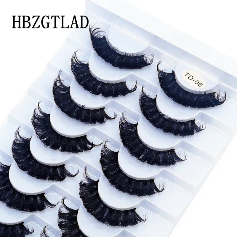 False Eyelash Sets 8 Pairs 3D Mink Natural Makeup Extensions with Multiple Colors