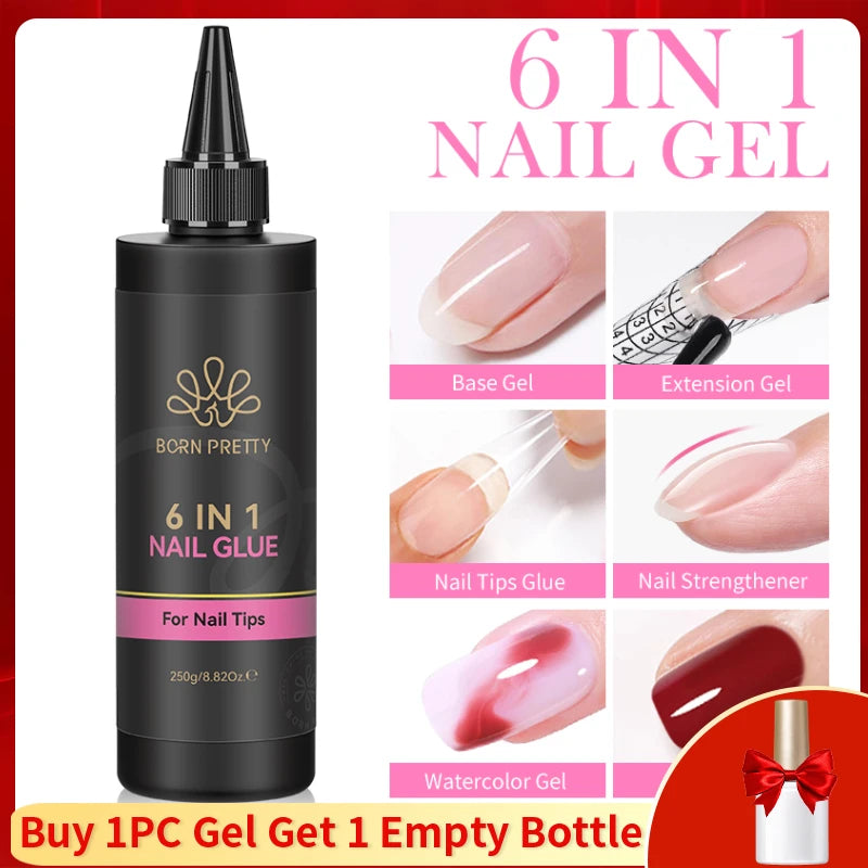 250g Multi-Functional Gel Nail Polish & Nail Tips Reinforcement Kit
