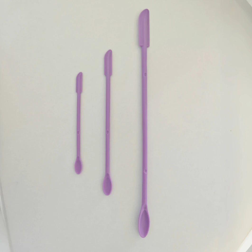 Mini Cosmetic Scrapers Set for Lotion and Cream Extraction - 3 Small Beauty Tools