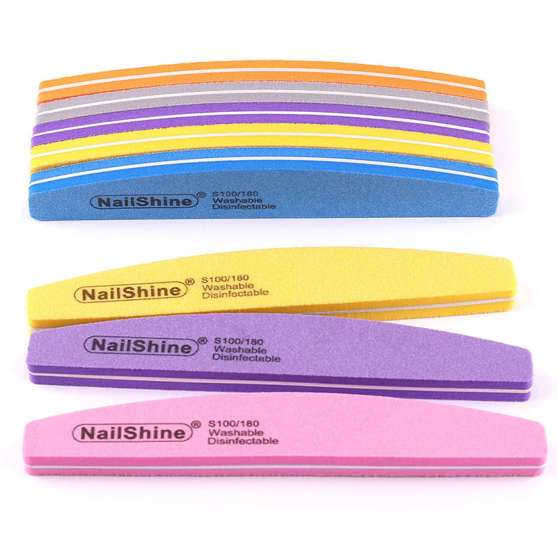 Colorful Nail Buffers 5Pcs or 10Pcs Manicure Sanding Blocks Grit 100/180