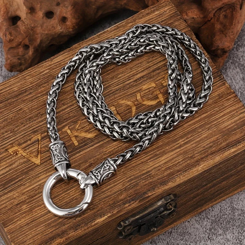 Men's Minimalist Dragon Bone Chain Necklace - Durable Snake Weaving Pendant