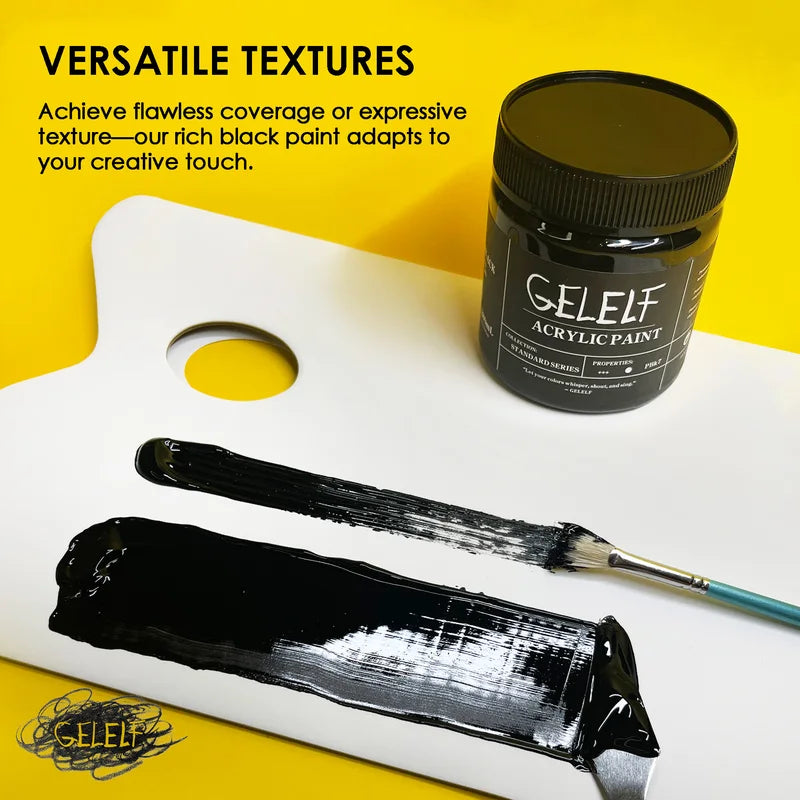 Acrylic Paint Gel Printing 250ml - Black & White Professional Art Supplies