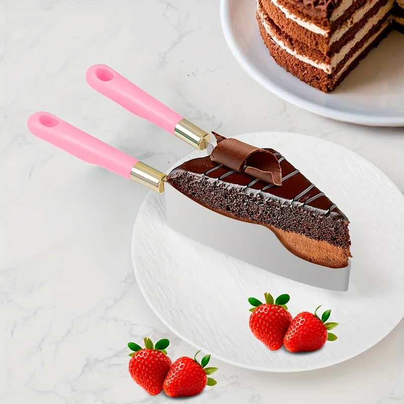 Stainless Steel Cake Slicer & Triangle Cutter Tool for Baking & Pastry