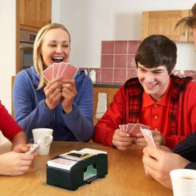 Automatic Card Shuffler Machine for Poker and Card Games - Battery Operated, Multiple Colors