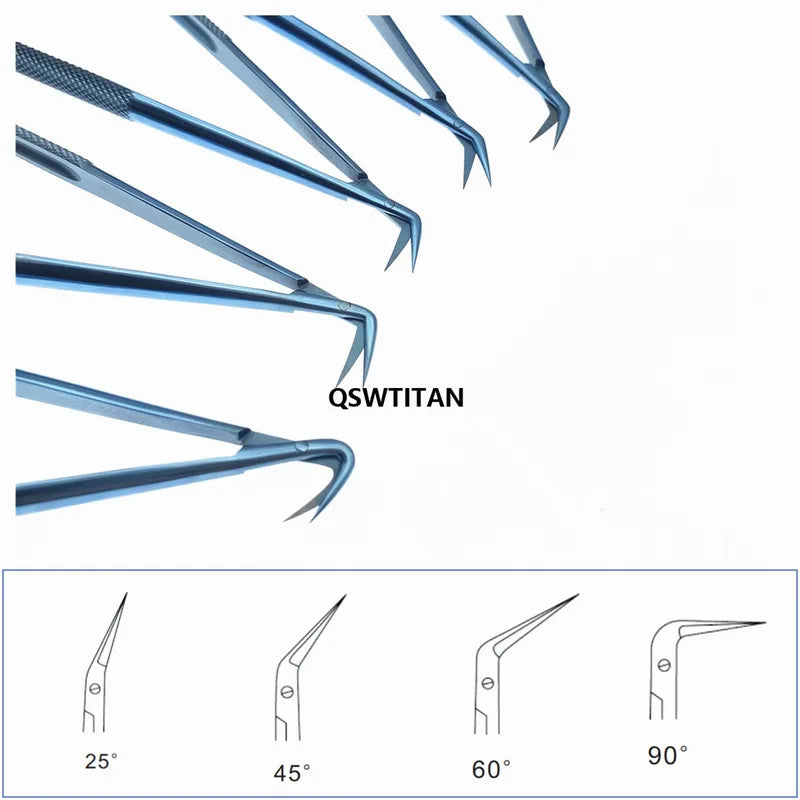 Titanium Microsurgical Micro Scissor Angled Shears for Neurosurgery & Cardiovascular Use