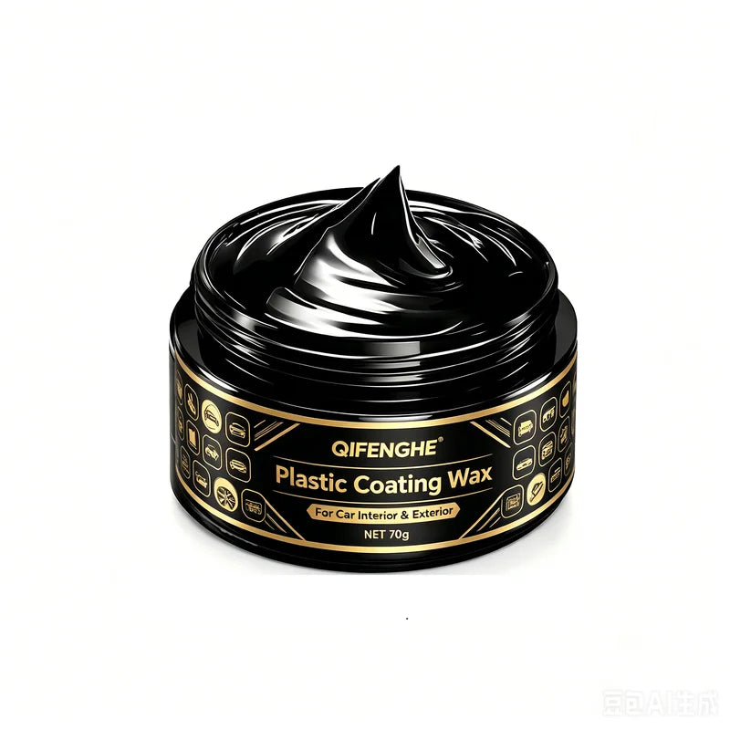 Car Wax Restorer for Scratches & Fading - Black Trim Protection 70g