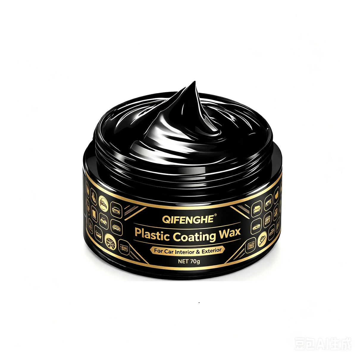 Car Wax Restorer for Scratches & Fading - Black Trim Protection 70g