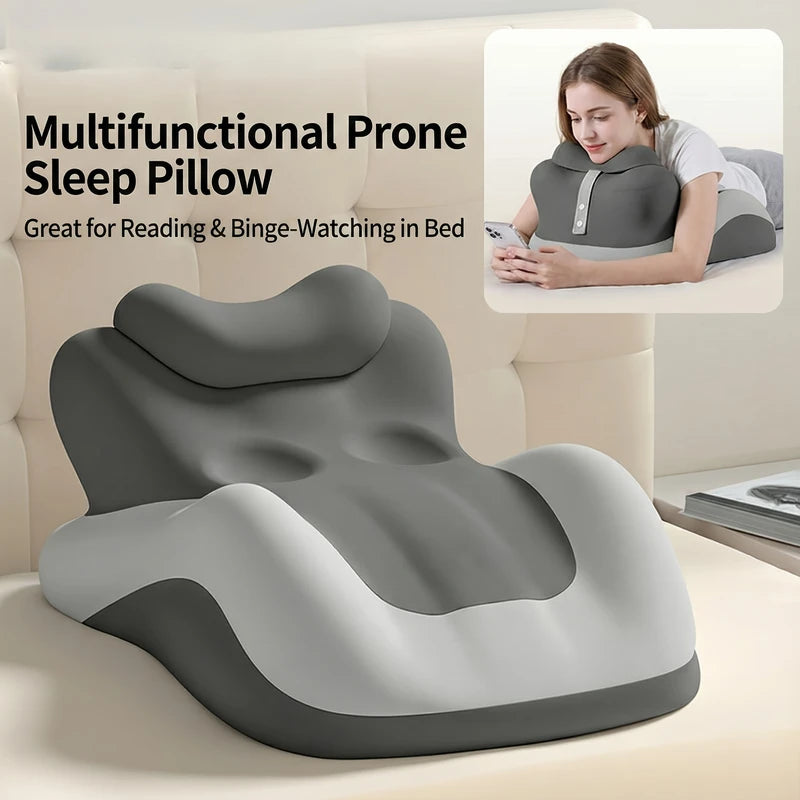 Adjustable Wedge Pillow - Ergonomic Contoured Bed Cushion for Reading and Gaming