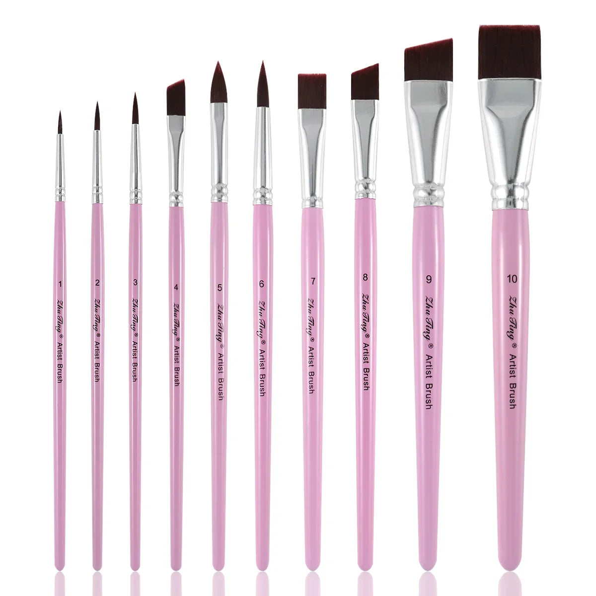 10-Piece Face Brush Set with Finger Sponges and Paint Sponges for Art & Crafting