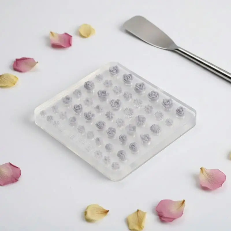 Non-Stick 3D Floral Silicone Nail Art Mold for DIY Manicure Embellishments