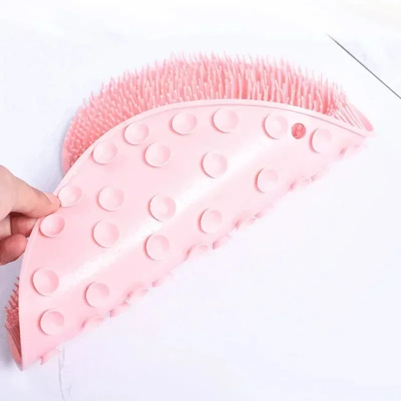 Silicone Shower Mat Non-slip Foot Bath Exfoliating Foot Pad with Sucker