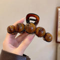 Vintage Beaded Hair Claw Clip Large Gradient Acrylic Hair Accessory for Women