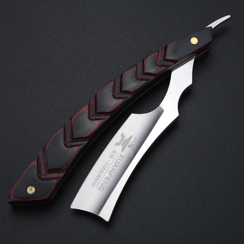 Folding Razor with High Hardness 9cr18 Steel Sharp Straight Shaving Razor Men
