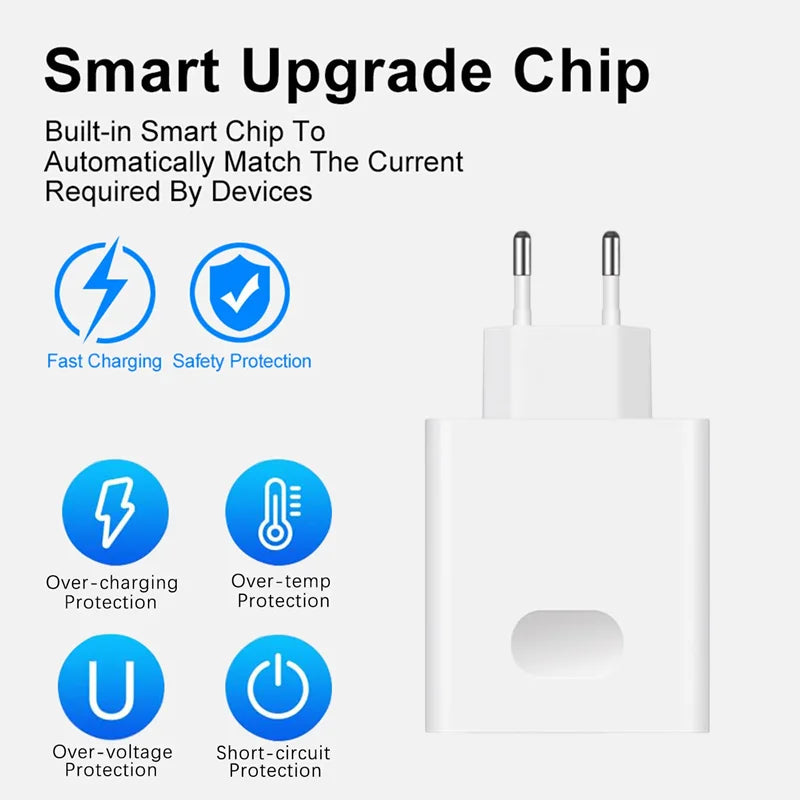 6A 66W Fast Wall Charger for Huawei & Honor Devices, USB-C Power Adapter