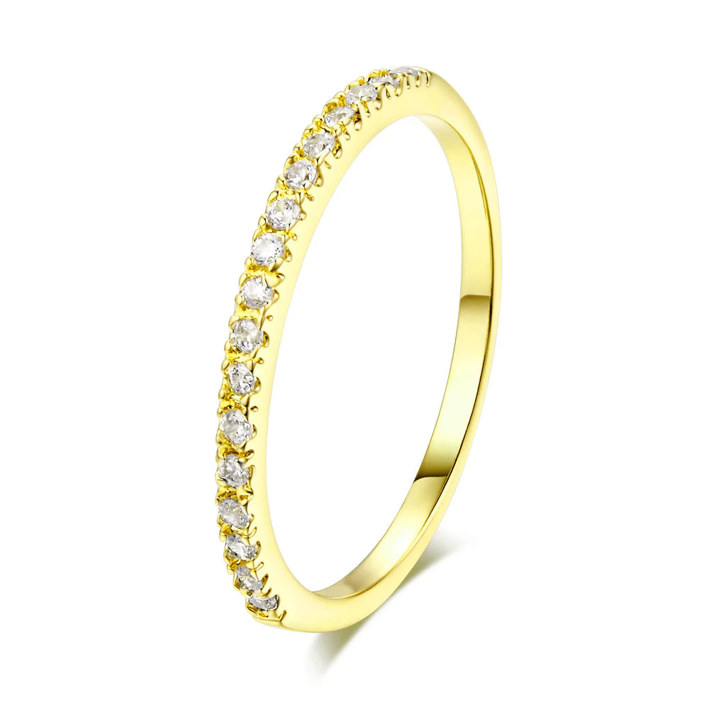 Minimalist Engagement Rings for Women Dainty Micro Pave Cubic Zirconia Jewelry