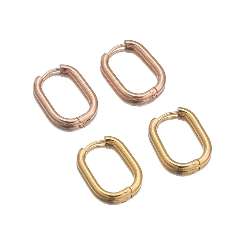 6PCS Stainless Steel Rectangle Earrings Ear Hooks Jewelry Findings for DIY Components