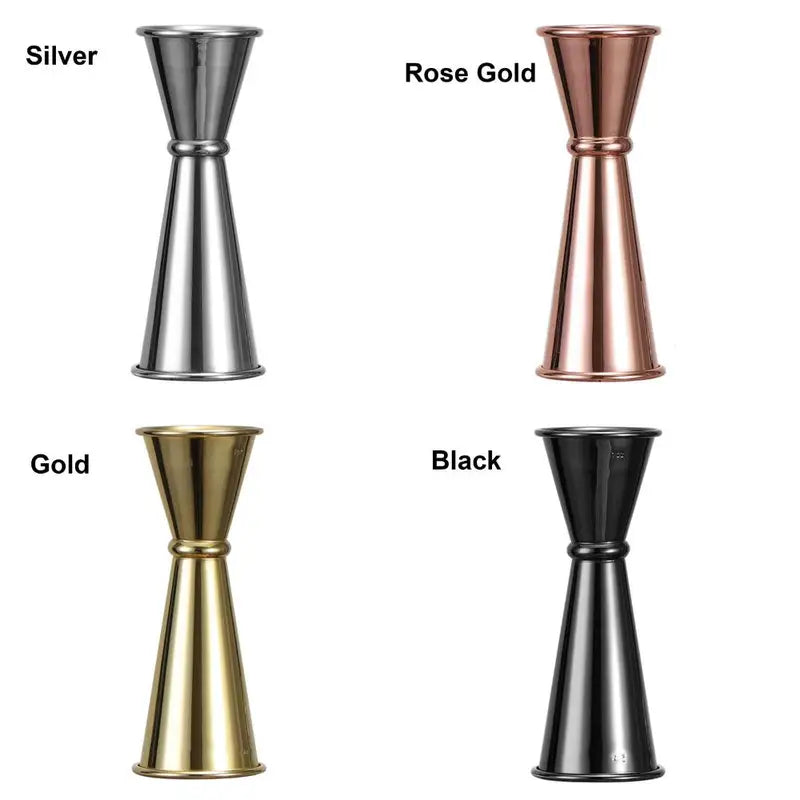 Double Cocktail Jigger with Measurement Scale Stainless Steel Bar Tool