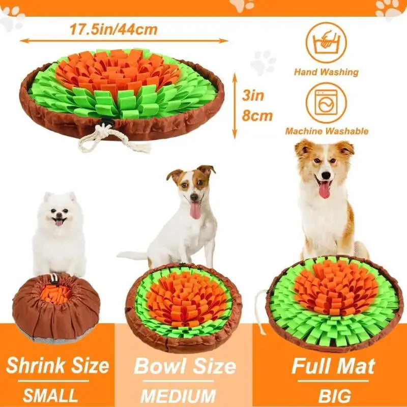 Interactive Snuffle Mat for Pets - For Dogs and Cats, Travel-Friendly, Brain-Boosting Feed Game