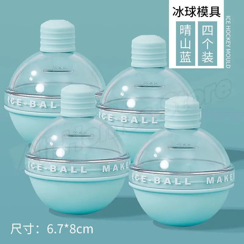 Large Silicone Ice Ball Maker Mold for Whiskey Cocktails Reusable Ice Cubes