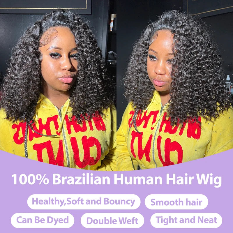 Human Hair Short Bob Wigs with 13x4, 13x6, 5x5 Lace & Deep Wave Options