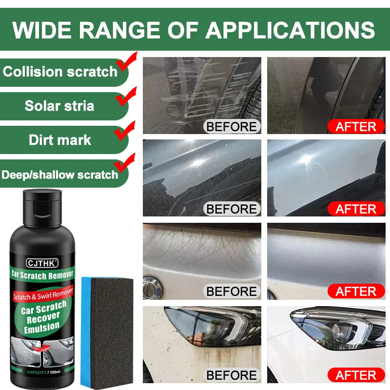 Car Scratch Remover Polish Kit for Auto Body Repair and Paint Care