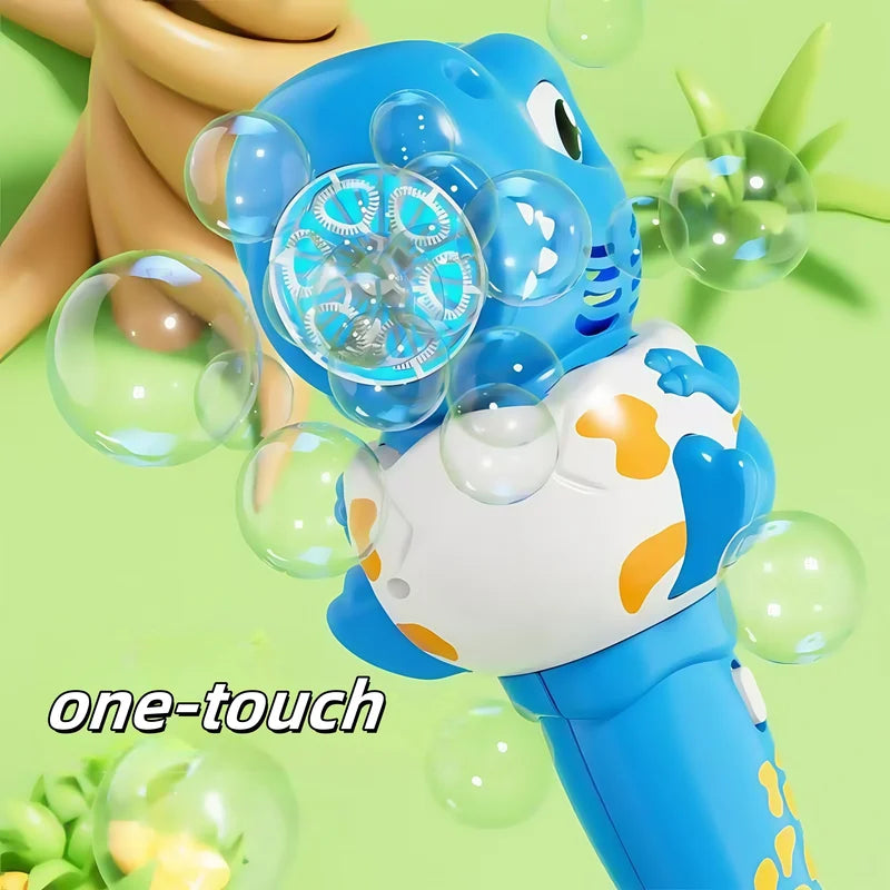 Automatic Bubble Machine for Kids Cartoon Dinosaur Giraffe Luminous Bubble Toy