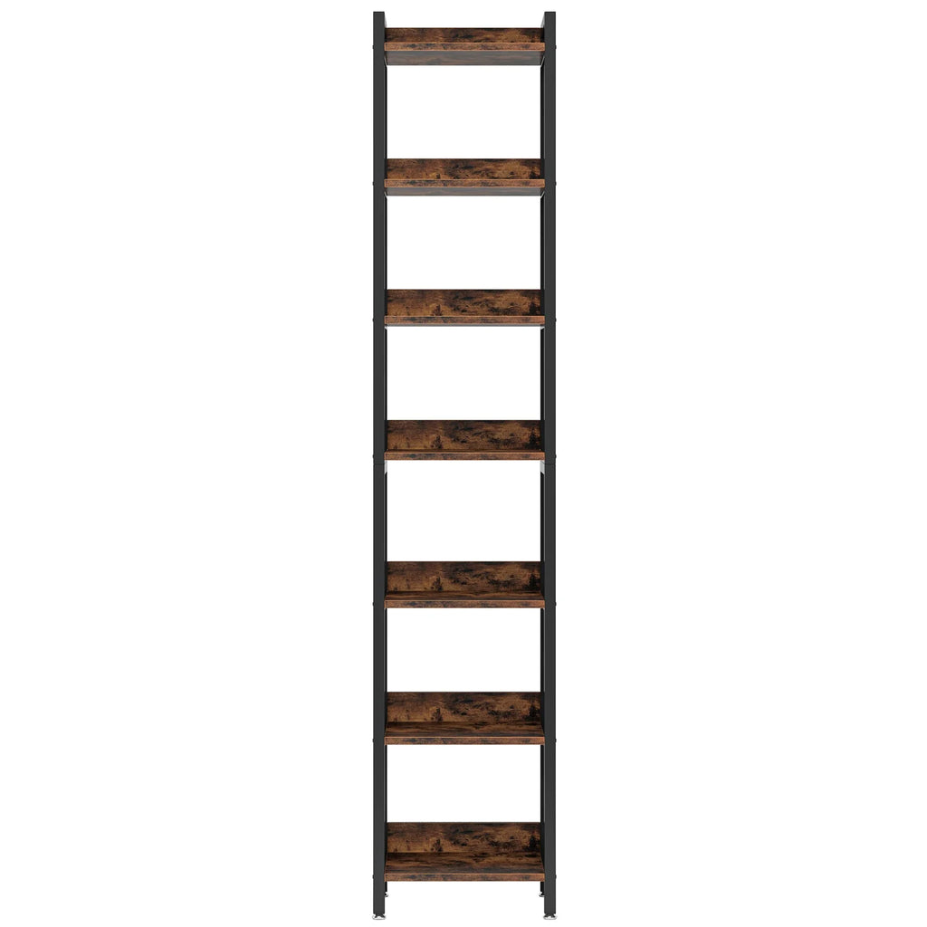 78.7-Inch Tall Narrow Bookshelf with 7 Shelves for Small Spaces