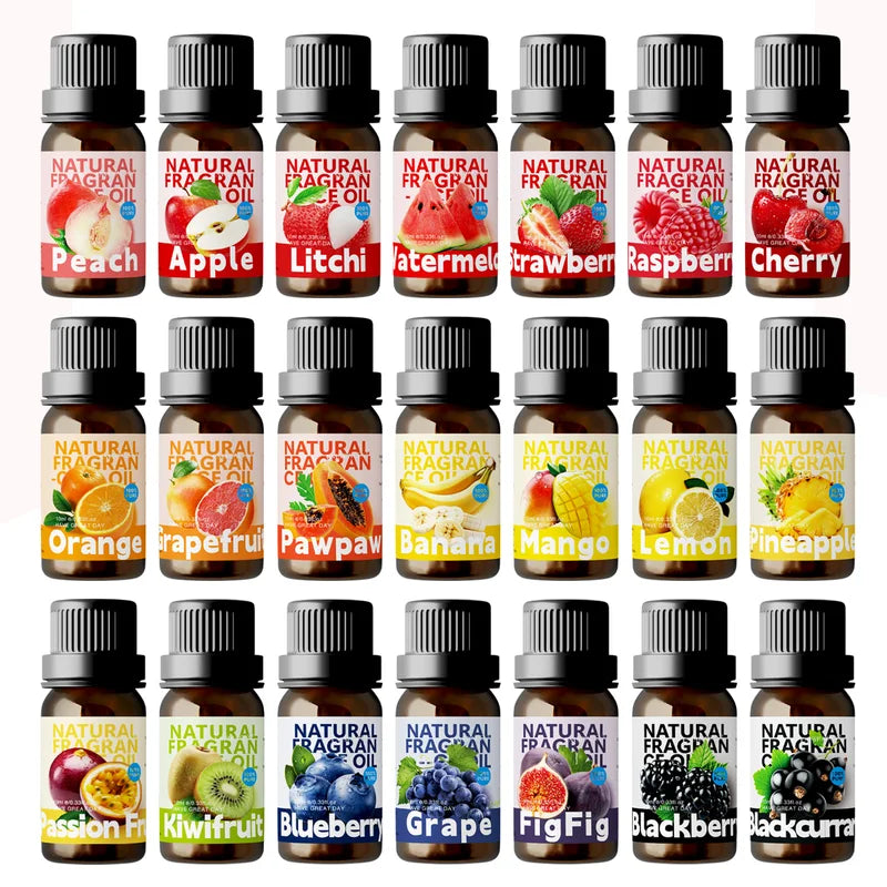Fruit Fragrance Oils Set for Skincare & Soap Making - 28 Types