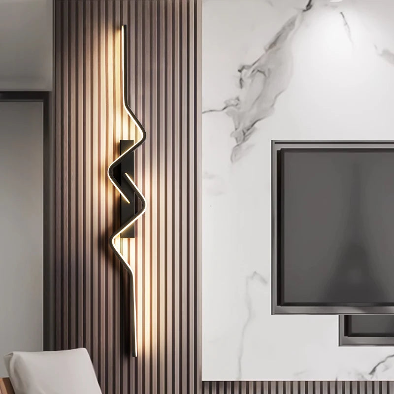 Modern Nordic Wall Light Long Decorative LED Fixtures for Living Room & Corridor