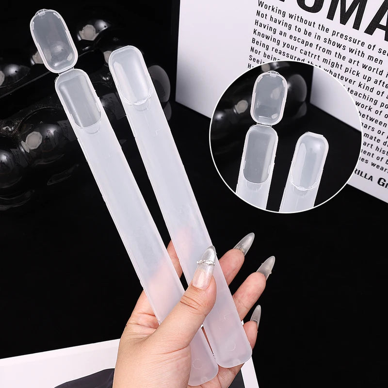 Portable Transparent Makeup Brush Storage Box with Cover - Travel Organizer Case