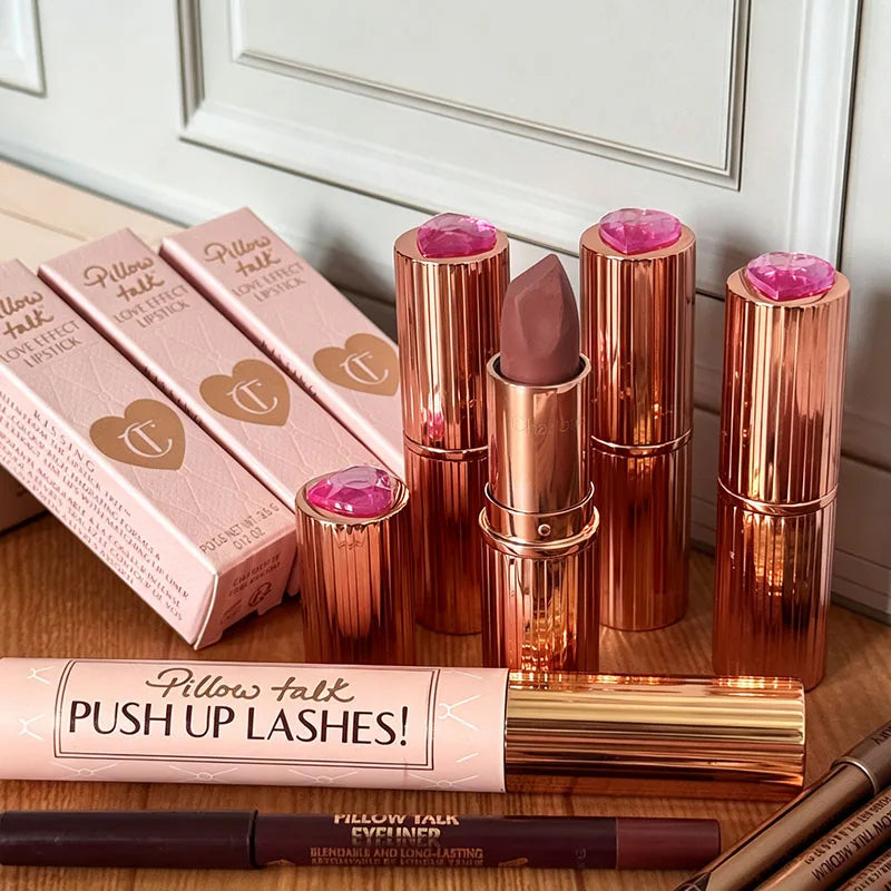 Lipstick & Lip Liner Set - 3PCS Natural Makeup with Brightening & Long-Lasting Finish