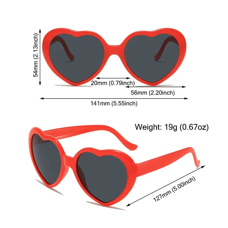 Heart Sunglasses UV400 Protection Fashion Eyewear for Women - Multiple Colors