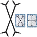 Universal Bed Sheet Fastener Straps Kit - Adjustable Non-Slip Clip Holders