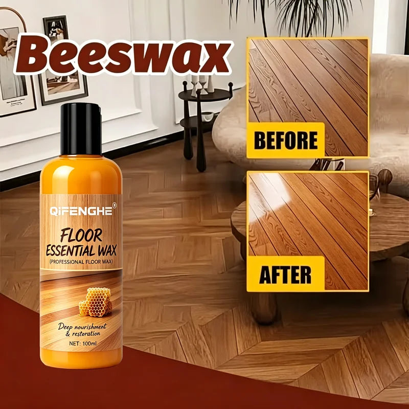 Natural Beeswax Floor Wax for Hardwood Floors - Deep Nourishing Seal & Polish