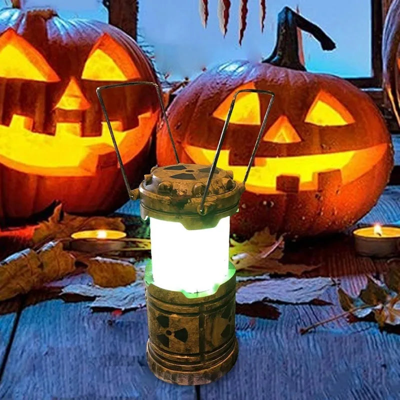 Nuclear Reactor LED Lantern - Sci-Fi Post-Apocalyptic Night Light with Green Glow, Novelty Home Decor