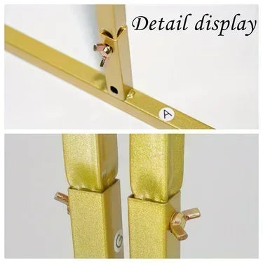 Large Metal Balloon Arch Backdrop Stand for Weddings & Events, Reusable Gold Frame
