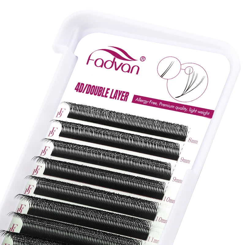 False Eyelash Extensions 8D W Shape Premade Fan Mink Lashes with Tips