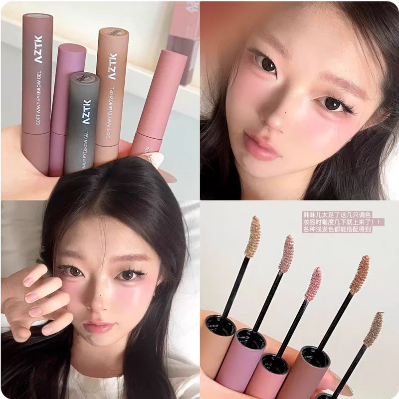 Soft Wavy Eyebrow Gel 4.5g Waterproof Brow Balm with Brush - Natural Tint