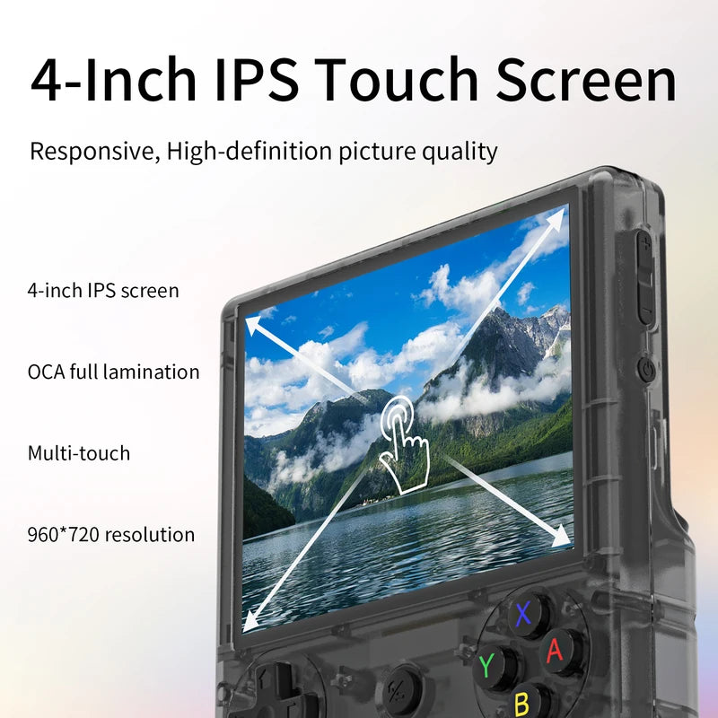 Retro Handheld Gaming Console with 4-Inch Touch Screen, WiFi, 5500mAh Battery