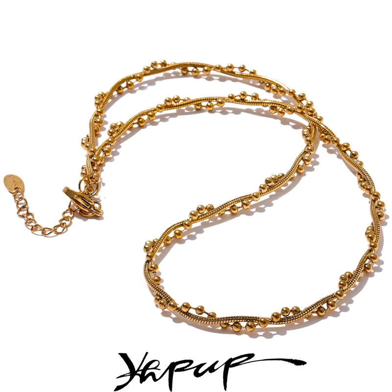 Stainless Steel Chain Twine Fashion Collar Handmade Waterproof Necklace Jewelry